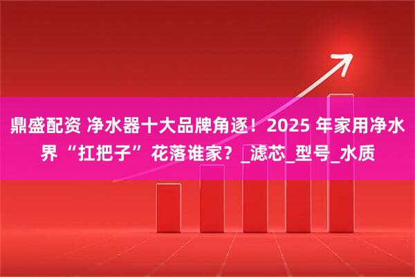 鼎盛配资 净水器十大品牌角逐！2025 年家用净水界 “扛把子” 花落谁家？_滤芯_型号_水质