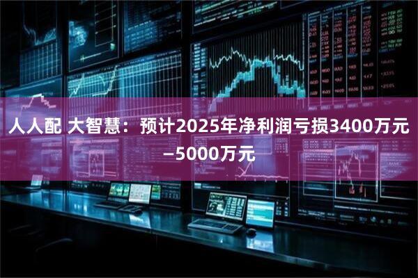 人人配 大智慧：预计2025年净利润亏损3400万元—5000万元